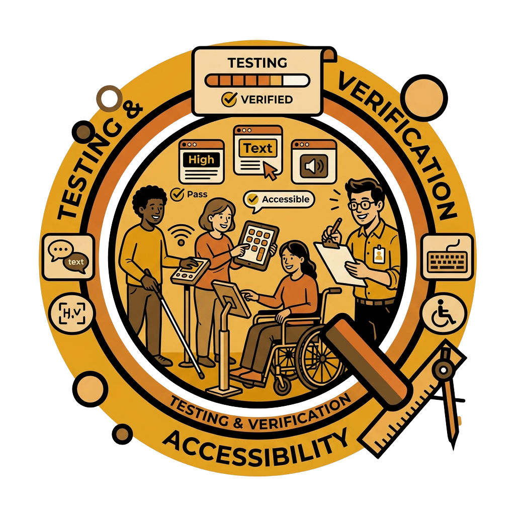 icona della sezione test e verifica accessibilità