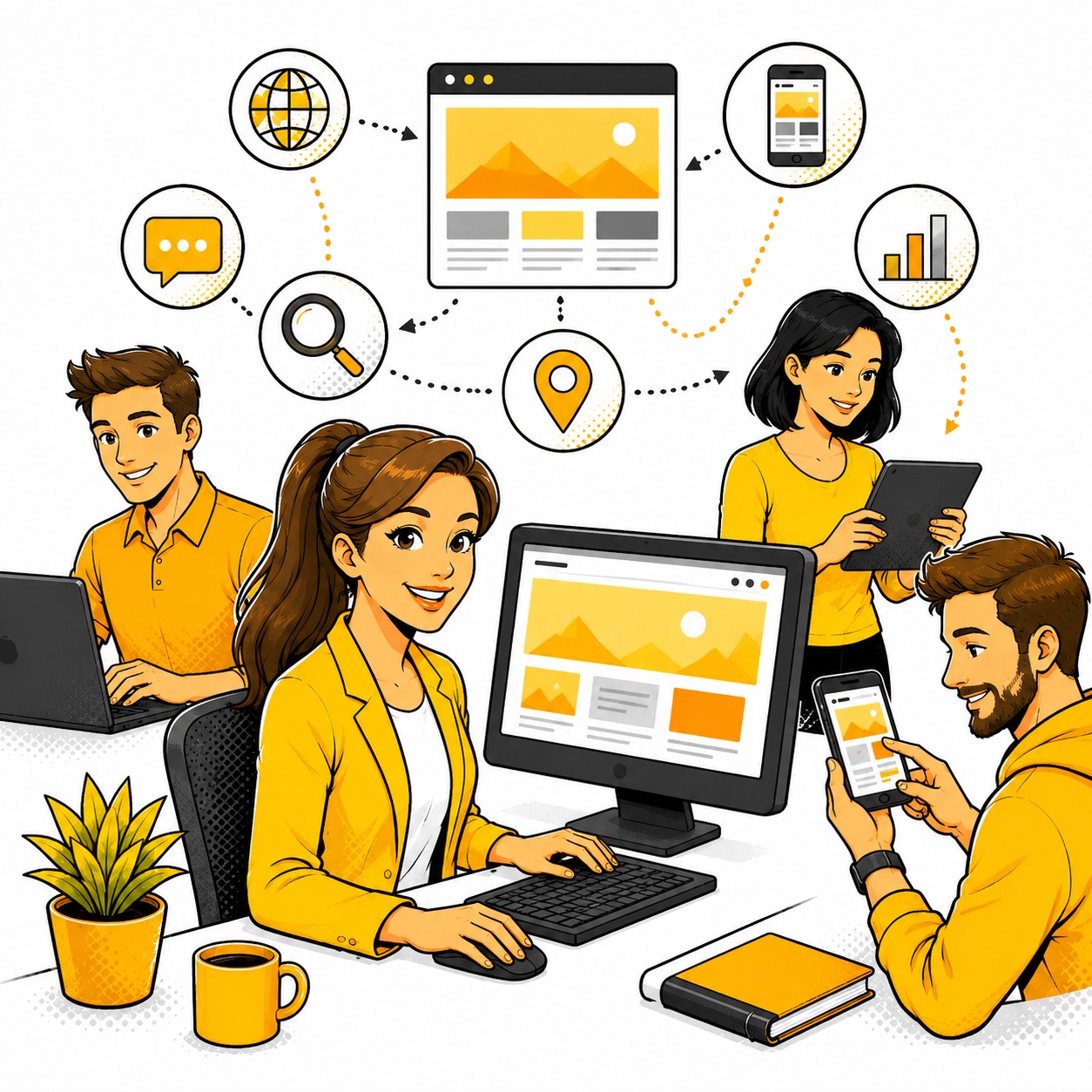 persone che progettano siti web